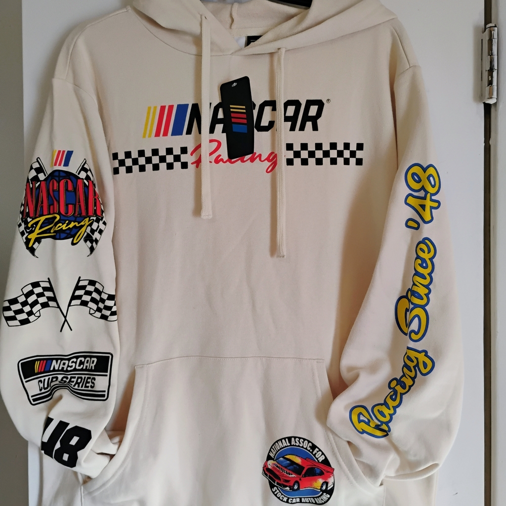 NASCAR Racing Cream Hoodie for Men